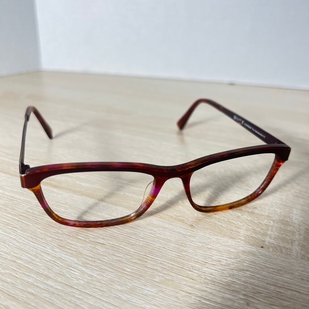 Dutz DZ2132 Col.65 Eyeglasses Frames ONLY Brown Red 52-17-135